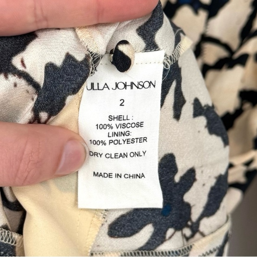 Ulla Johnson Roanne Printed Crepe Mini‎ Dress Moonstone Multi  2 - Picture 9 of 13